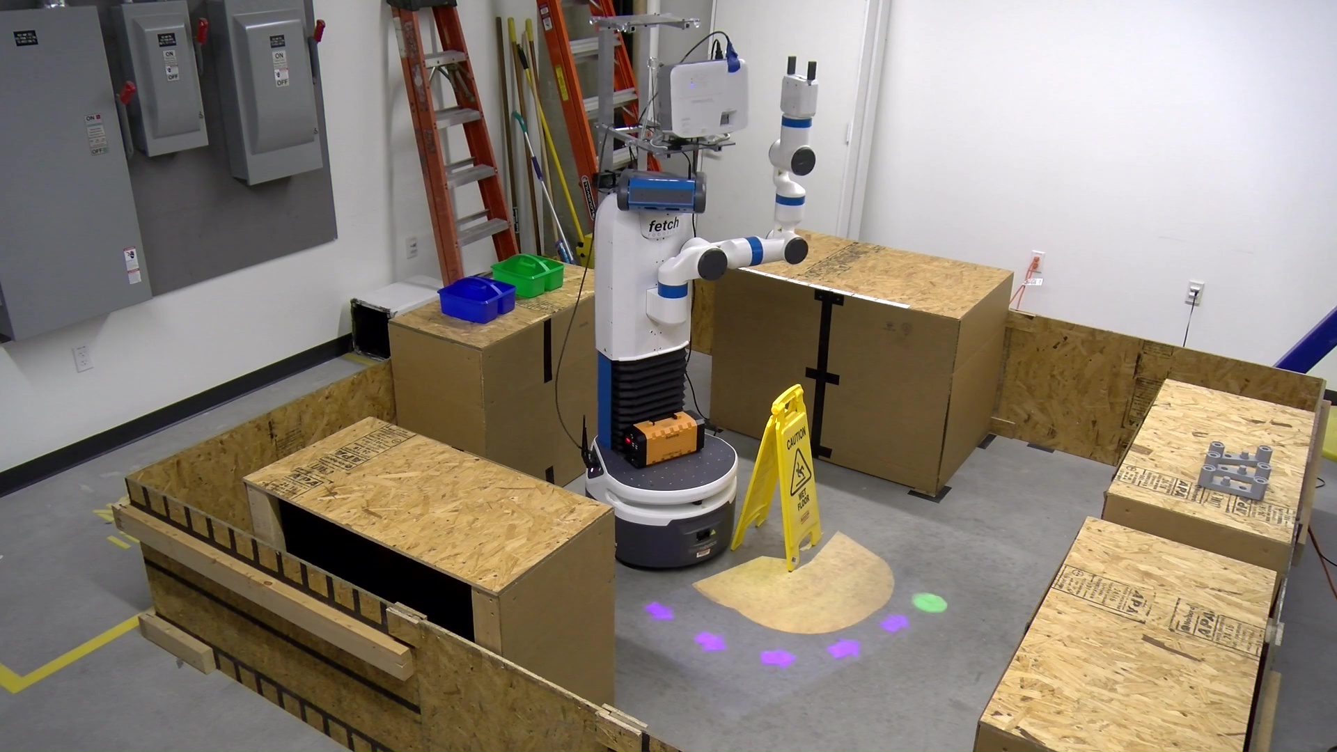 Projecting Robot Navigation Paths: Hardware and Software for Projected AR