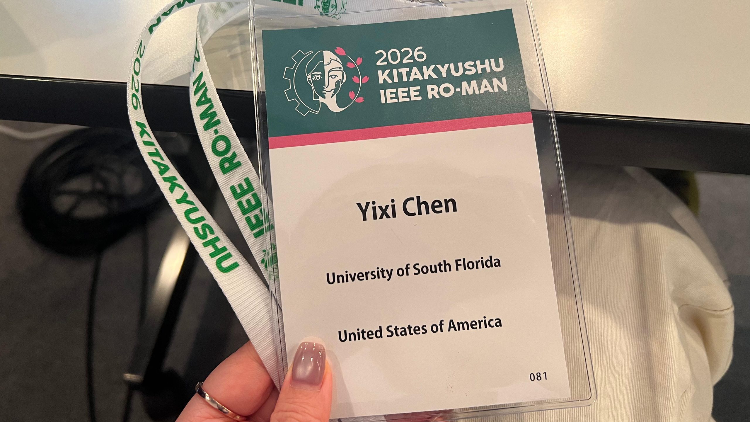 Yixi Chen IEEE ROMAN 2026 Student Volunteer Program scaled